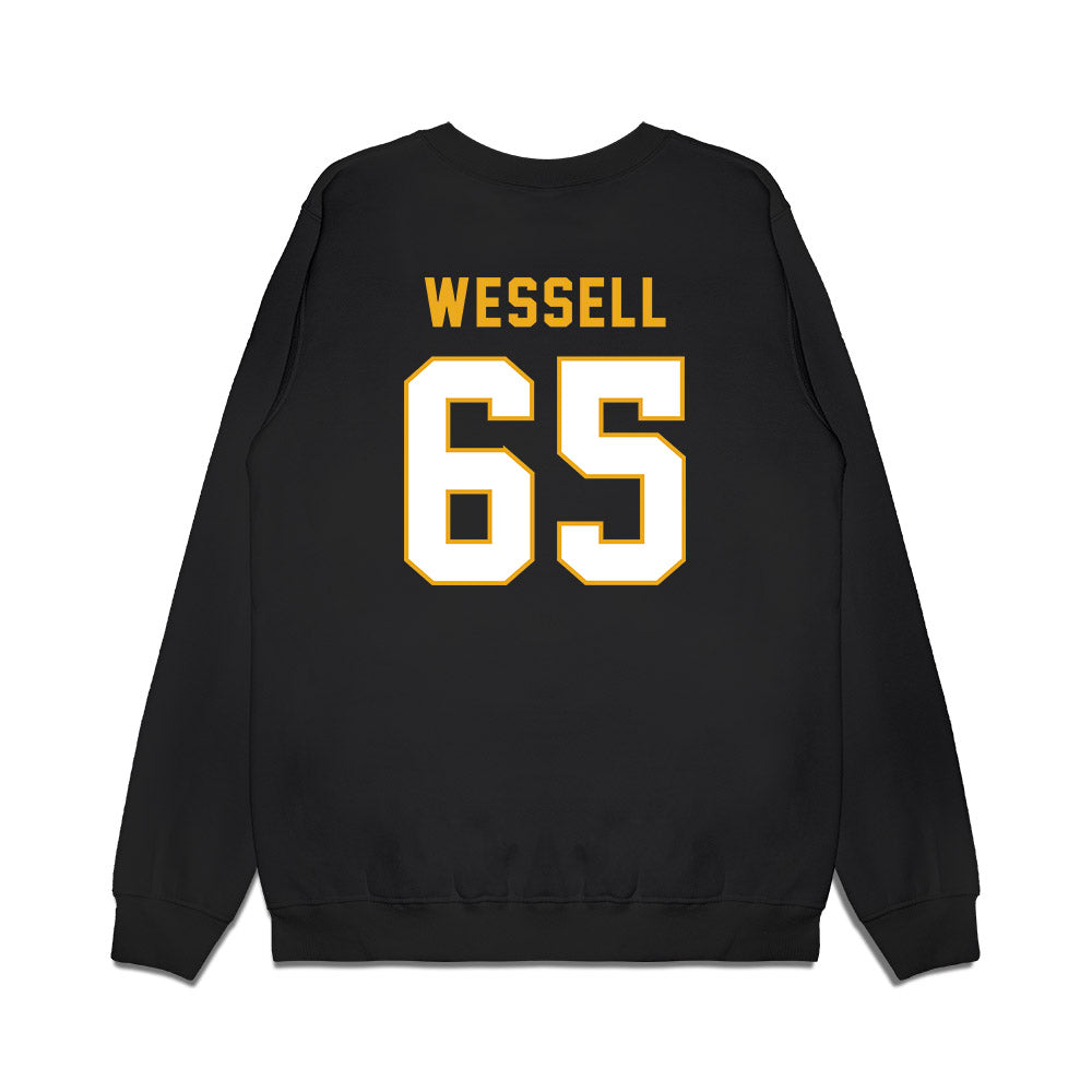 Missouri - NCAA Football : Brysen Wessell - Vintage Helmet Premium Crewneck Sweatshirt-1