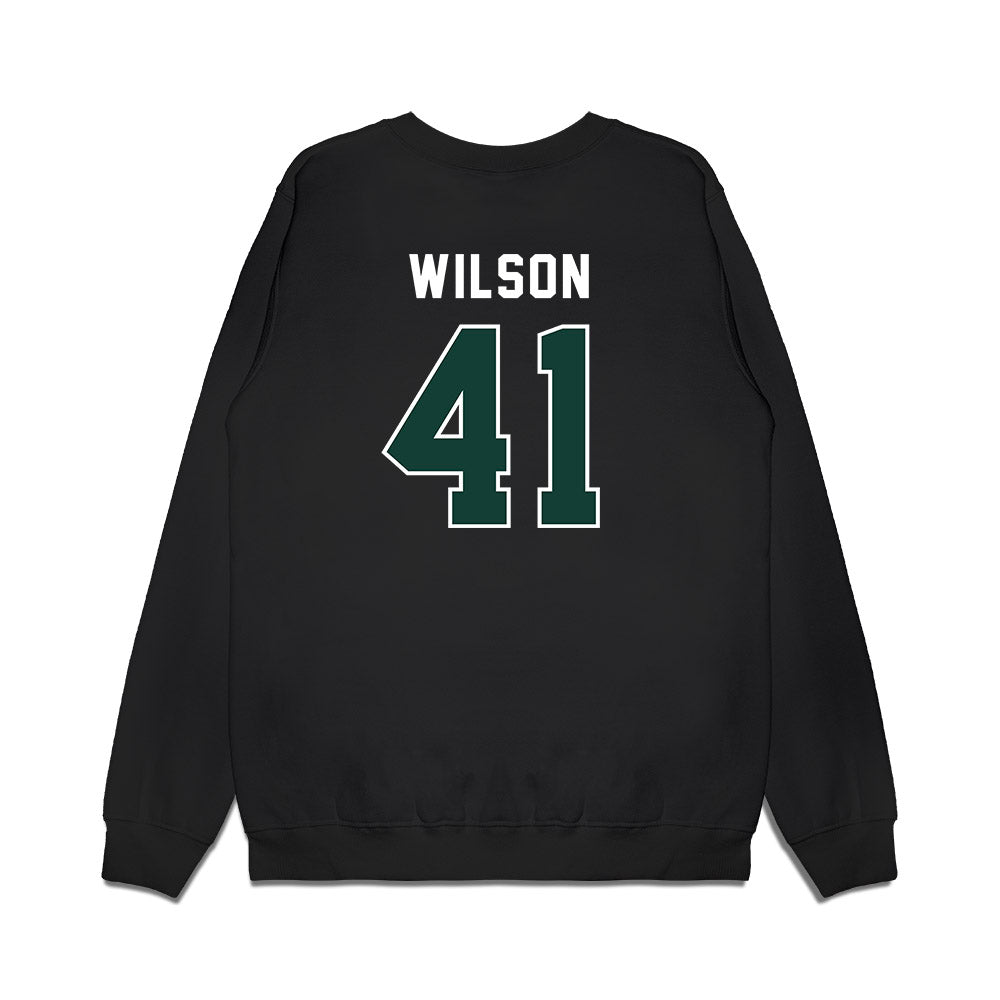 Michigan State - NCAA Football : Jaxson Wilson - Vintage Helmet Premium Crewneck Sweatshirt-1