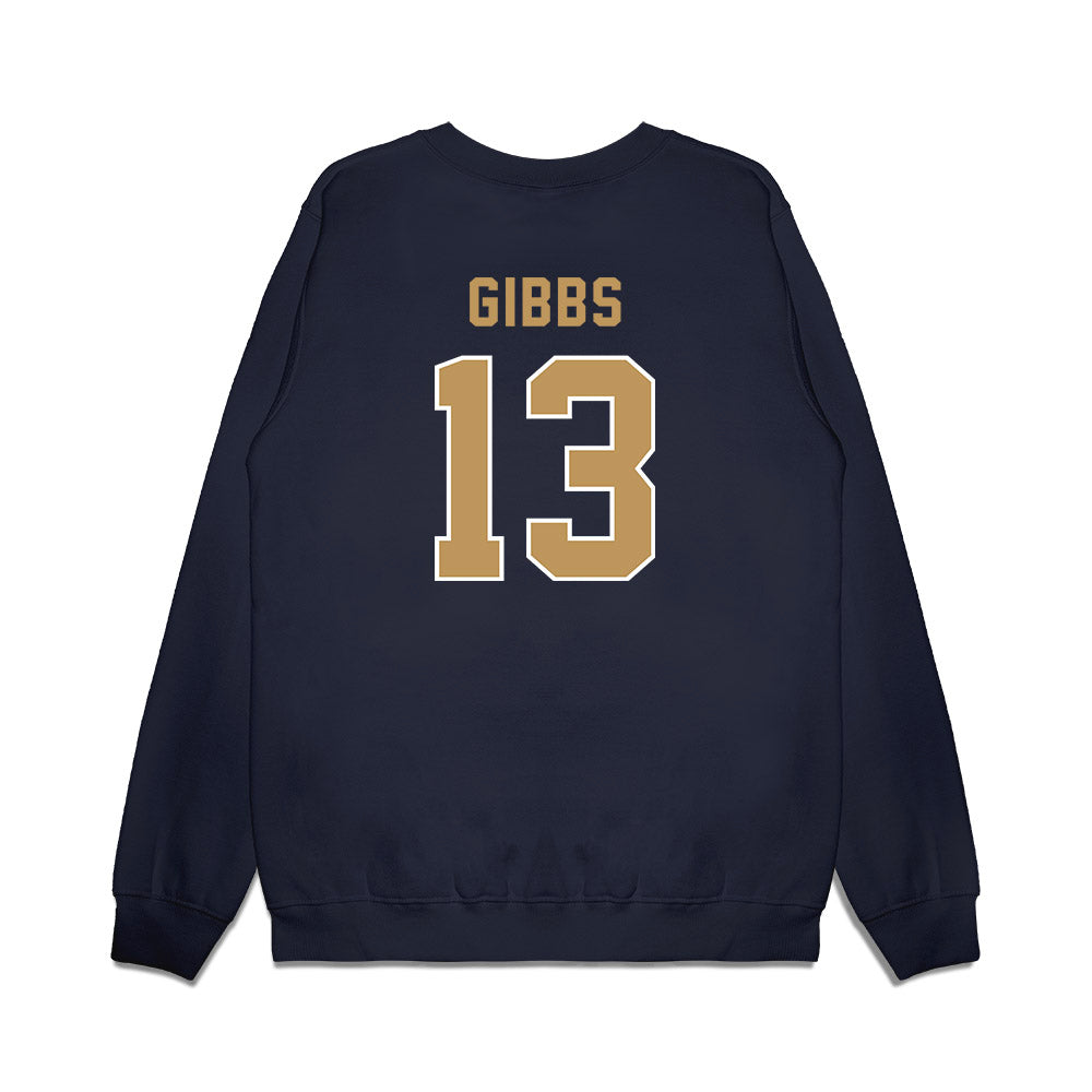 Georgia Tech - NCAA Football : Syeed Gibbs - Vintage Helmet Premium Crewneck Sweatshirt-1