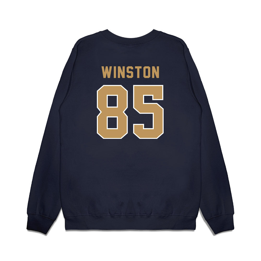 Georgia Tech - NCAA Football : Jj Winston - Vintage Helmet Premium Crewneck Sweatshirt-1