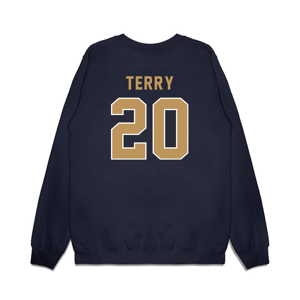 Georgia Tech - NCAA Football : Jaedyn Terry - Vintage Helmet Premium Crewneck Sweatshirt-1