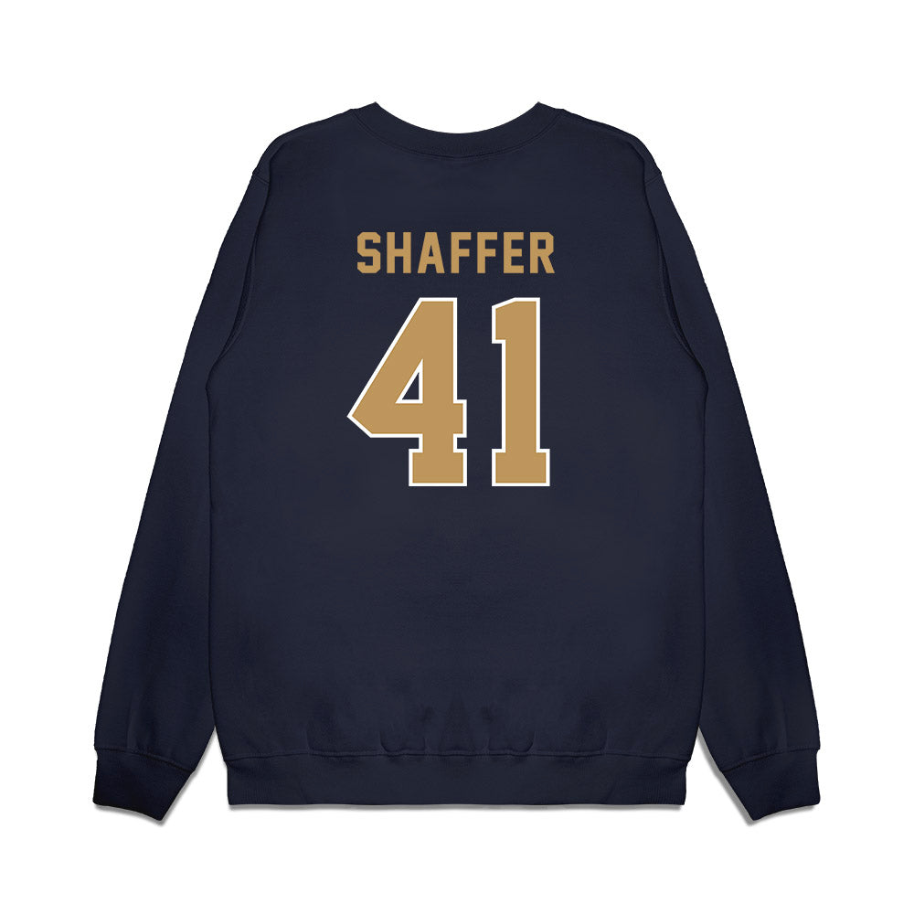 Georgia Tech - NCAA Football : Landon Shaffer - Vintage Helmet Premium Crewneck Sweatshirt-1