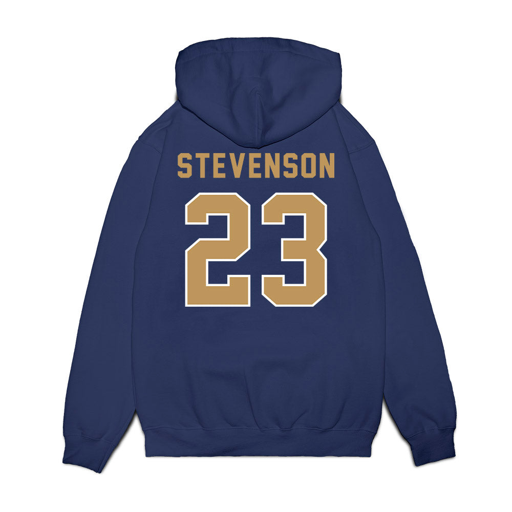 Georgia Tech - NCAA Football : Traeviss Stevenson - Vintage Helmet Fleece Hooded Sweatshirt-1