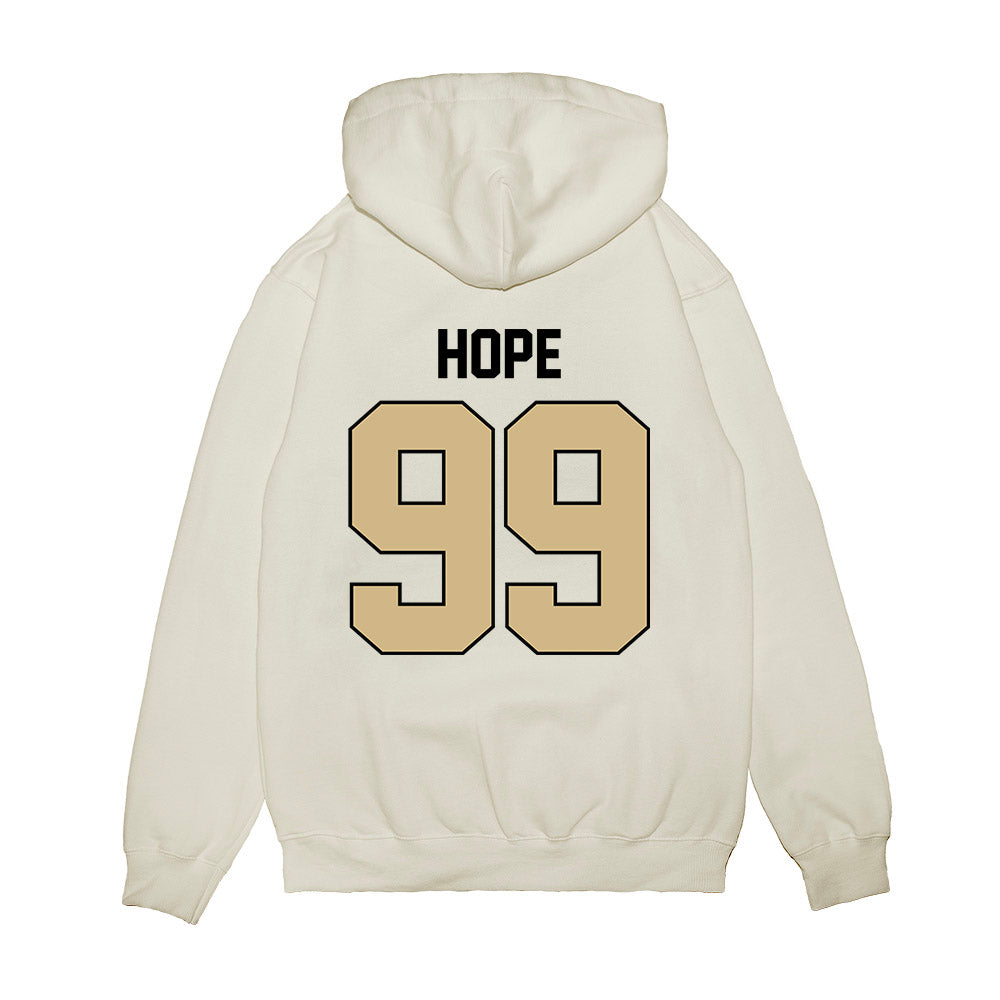 Purdue - NCAA Football : Josiah Hope - Vintage Helmet Premium Hooded Sweatshirt-1