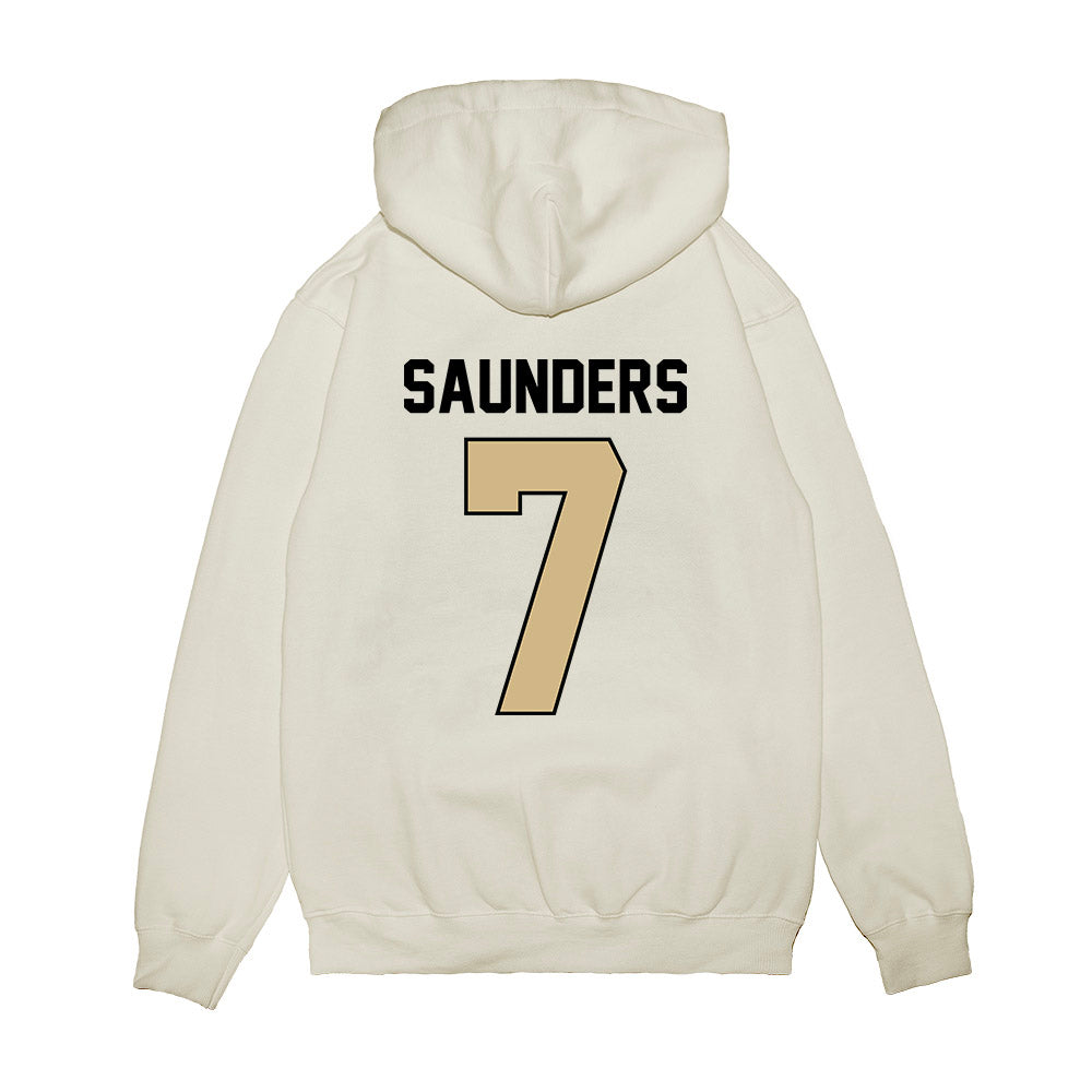 Purdue - NCAA Football : Donovan Saunders - Vintage Helmet Premium Hooded Sweatshirt-1