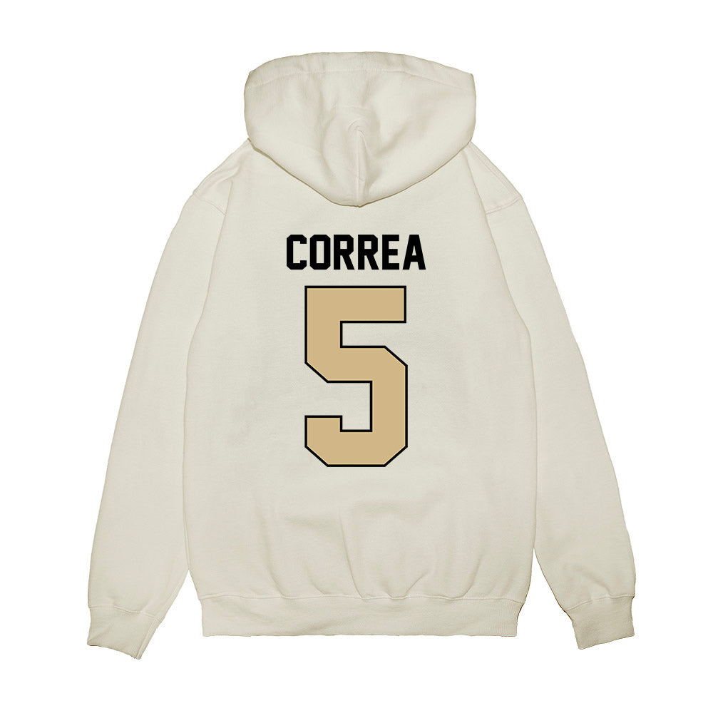 Purdue - NCAA Football : Charles Correa - Vintage Helmet Premium Hooded Sweatshirt-1
