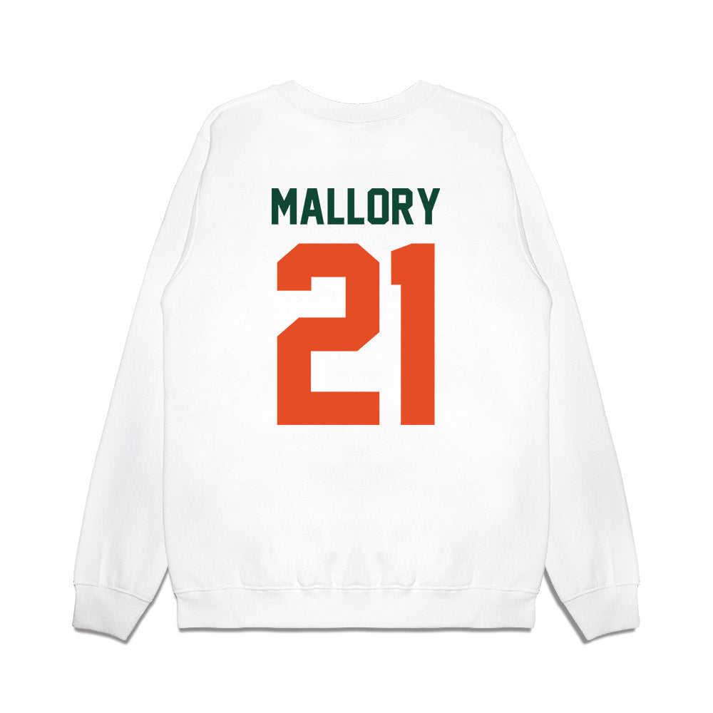 Miami - NCAA Football : Javian Mallory - Vintage Helmet Premium Crewneck Sweatshirt-1