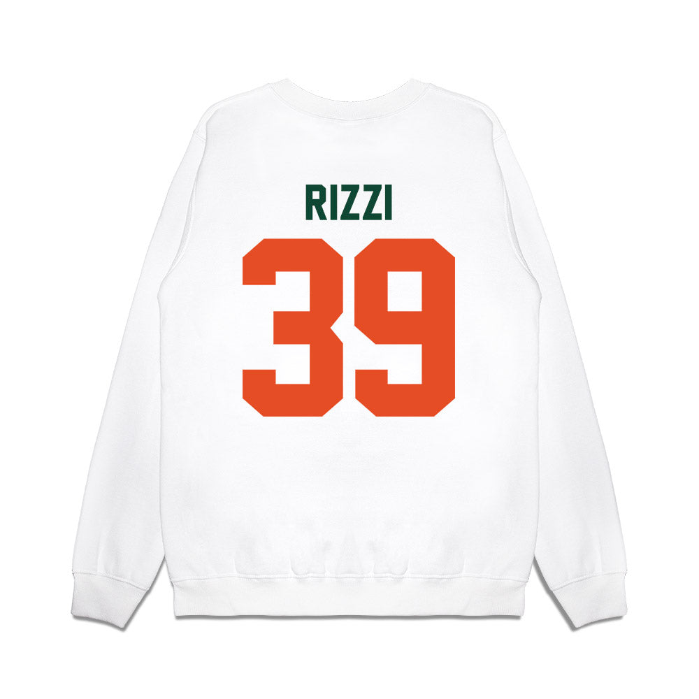 Miami - NCAA Football : Casey Rizzi - Vintage Helmet Premium Crewneck Sweatshirt-1