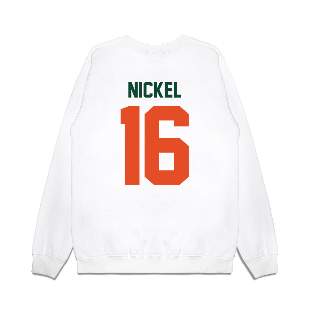 Miami - NCAA Football : Luke Nickel - Vintage Helmet Premium Crewneck Sweatshirt-1