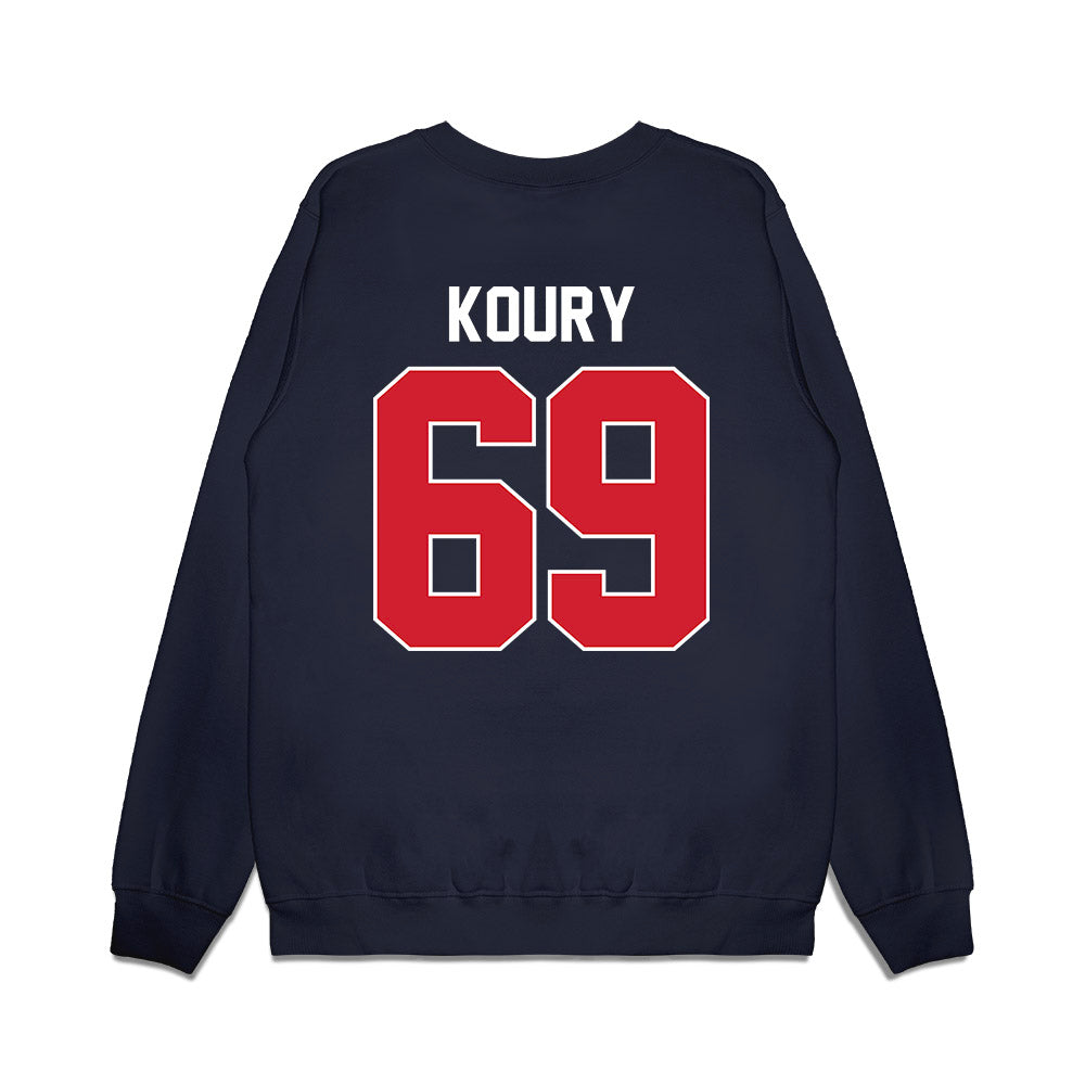 Ole Miss - NCAA Football : Joe Koury - Vintage Helmet Premium Crewneck Sweatshirt-1