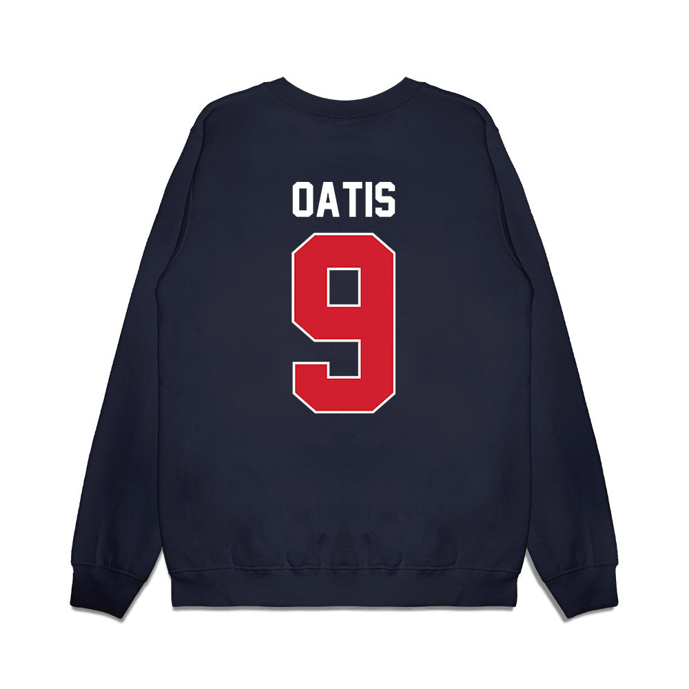 Ole Miss - NCAA Football : Jehiem Oatis - Vintage Helmet Premium Crewneck Sweatshirt-1