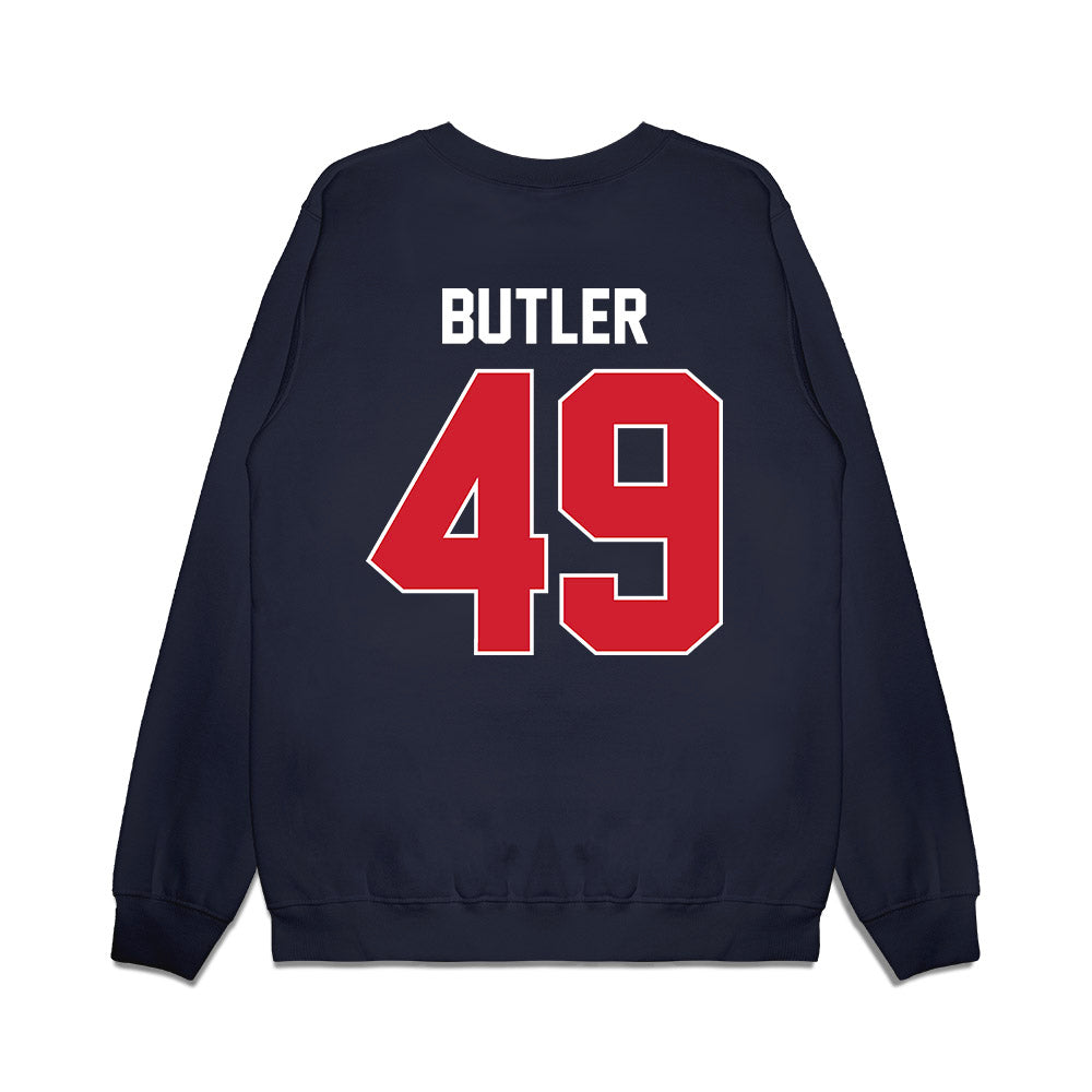 Ole Miss - NCAA Football : Tah'J Butler - Vintage Helmet Premium Crewneck Sweatshirt-1