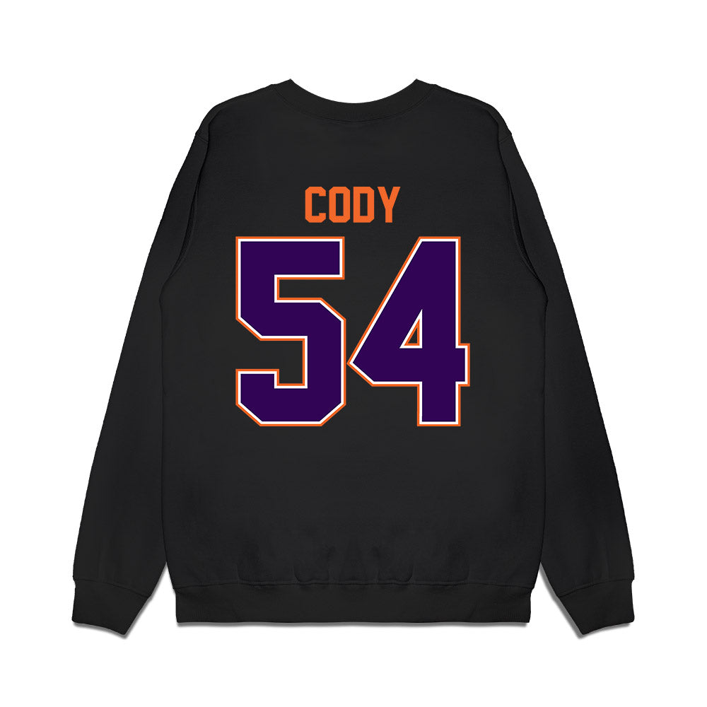 Clemson - NCAA Football : Kam Cody - Vintage Helmet Premium Crewneck Sweatshirt-1