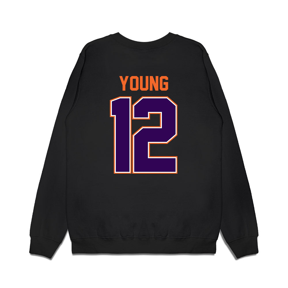 Clemson - NCAA Football : Shavar Young - Vintage Helmet Premium Crewneck Sweatshirt-1