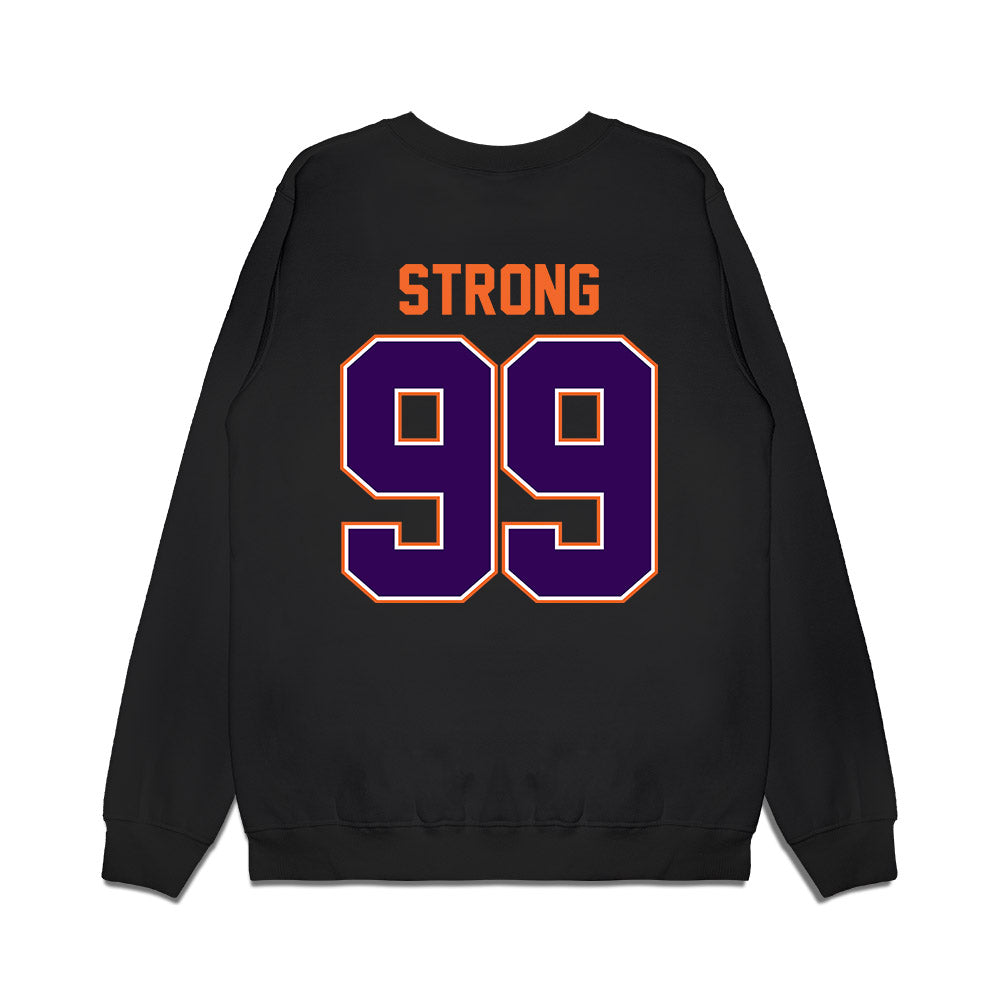 Clemson - NCAA Football : Markus Strong - Vintage Helmet Premium Crewneck Sweatshirt-1