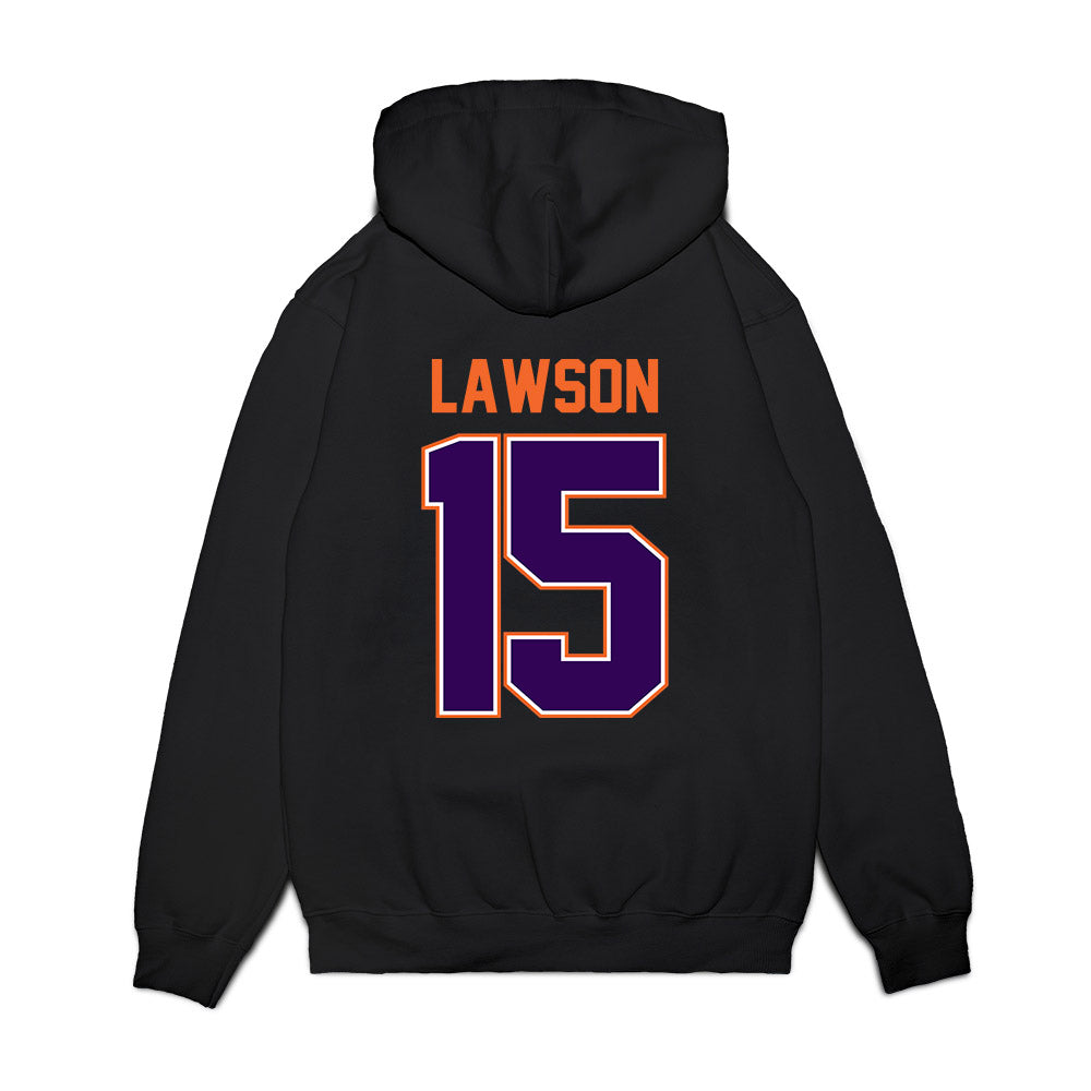 Clemson - NCAA Football : Jahiem Lawson - Vintage Helmet Premium Hooded Sweatshirt-1
