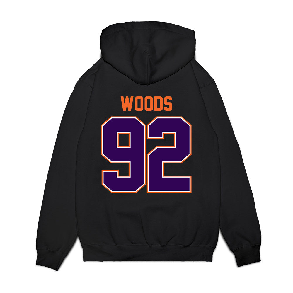 Clemson - NCAA Football : Davarrick Woods - Vintage Helmet Premium Hooded Sweatshirt-1