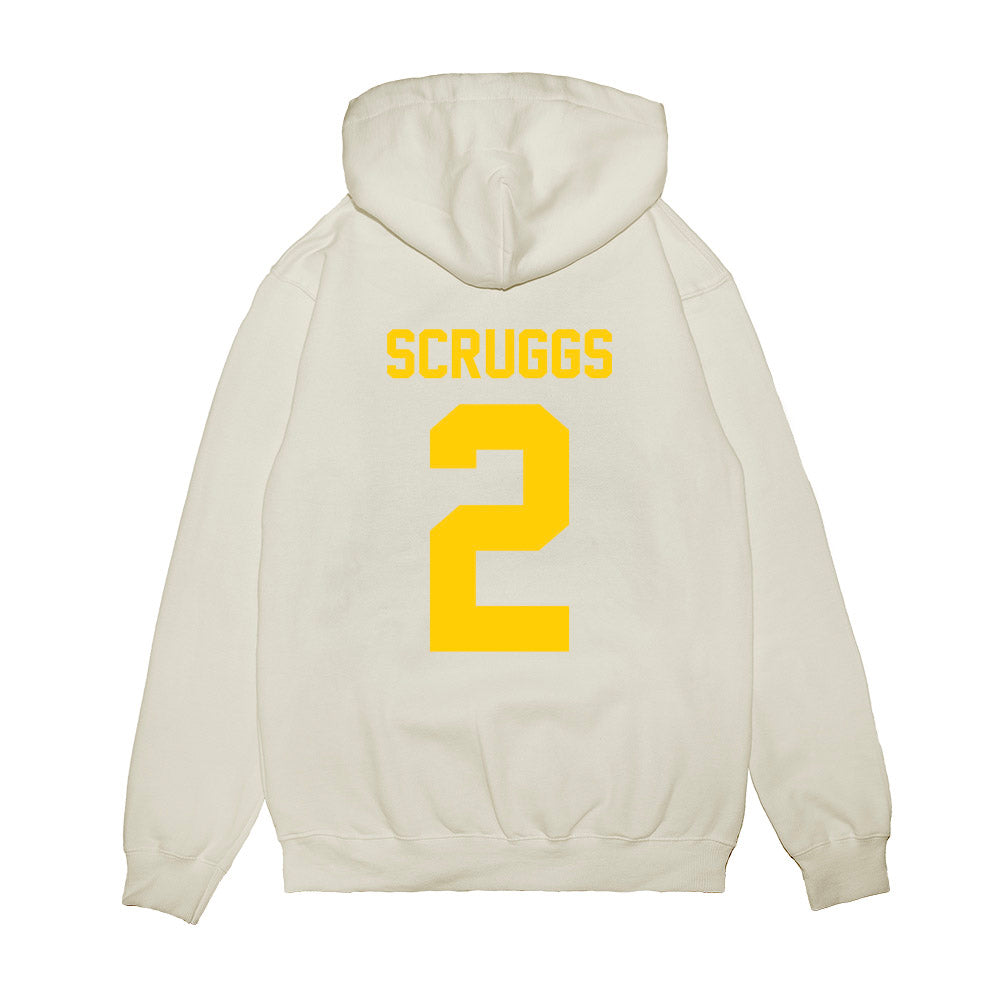 Maryland - NCAA Football : Lavain Scruggs - Vintage Helmet Premium Hooded Sweatshirt-1