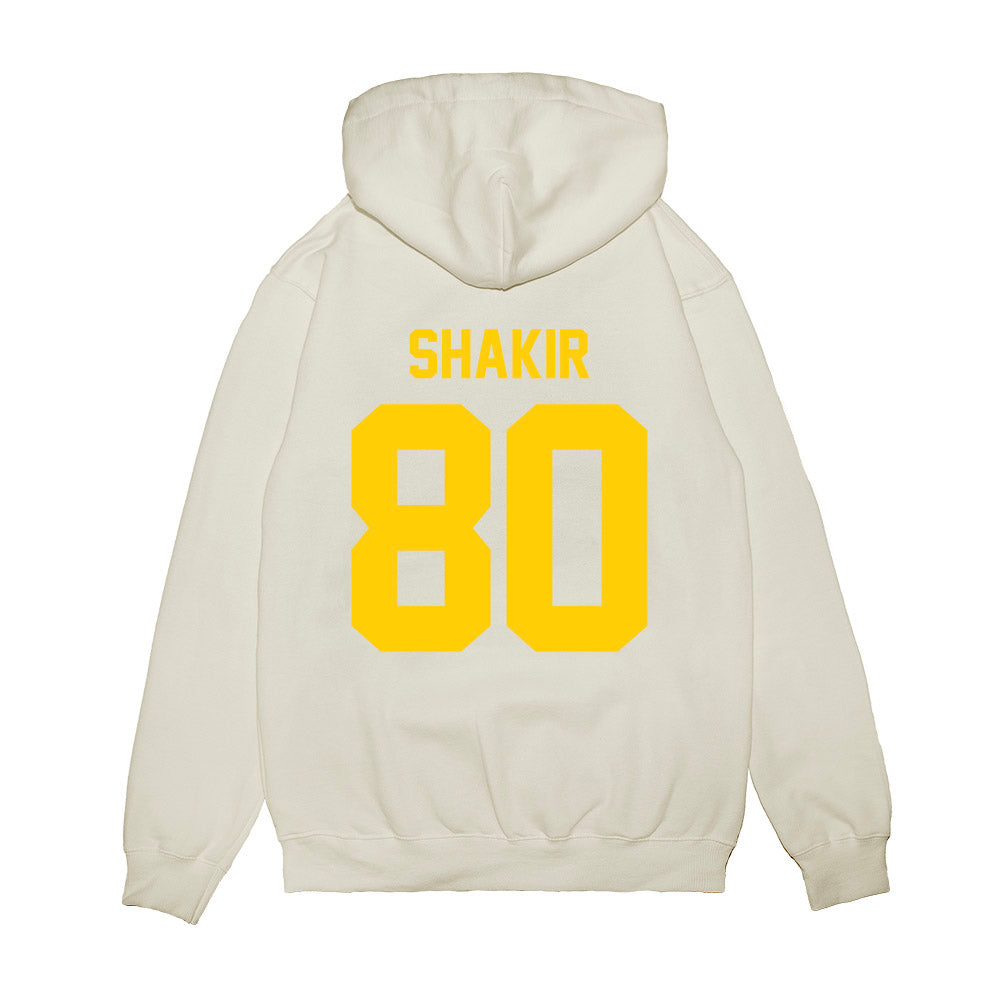 Maryland - NCAA Football : Ejani Shakir - Vintage Helmet Premium Hooded Sweatshirt-1