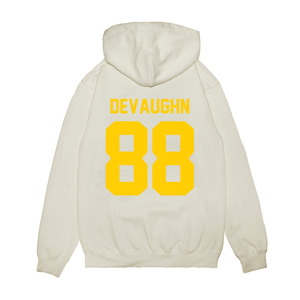 Maryland - NCAA Football : Justin DeVaughn - Vintage Helmet Premium Hooded Sweatshirt-1