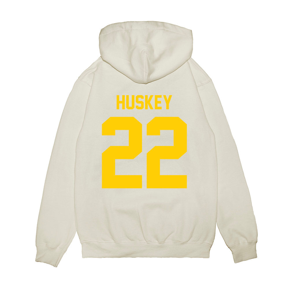 Maryland - NCAA Football : Jalen Huskey - Vintage Helmet Premium Hooded Sweatshirt-1