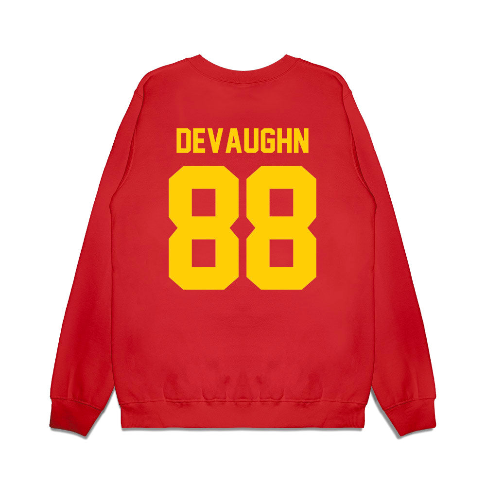 Maryland - NCAA Football : Justin DeVaughn - Vintage Helmet Premium Crewneck Sweatshirt-1