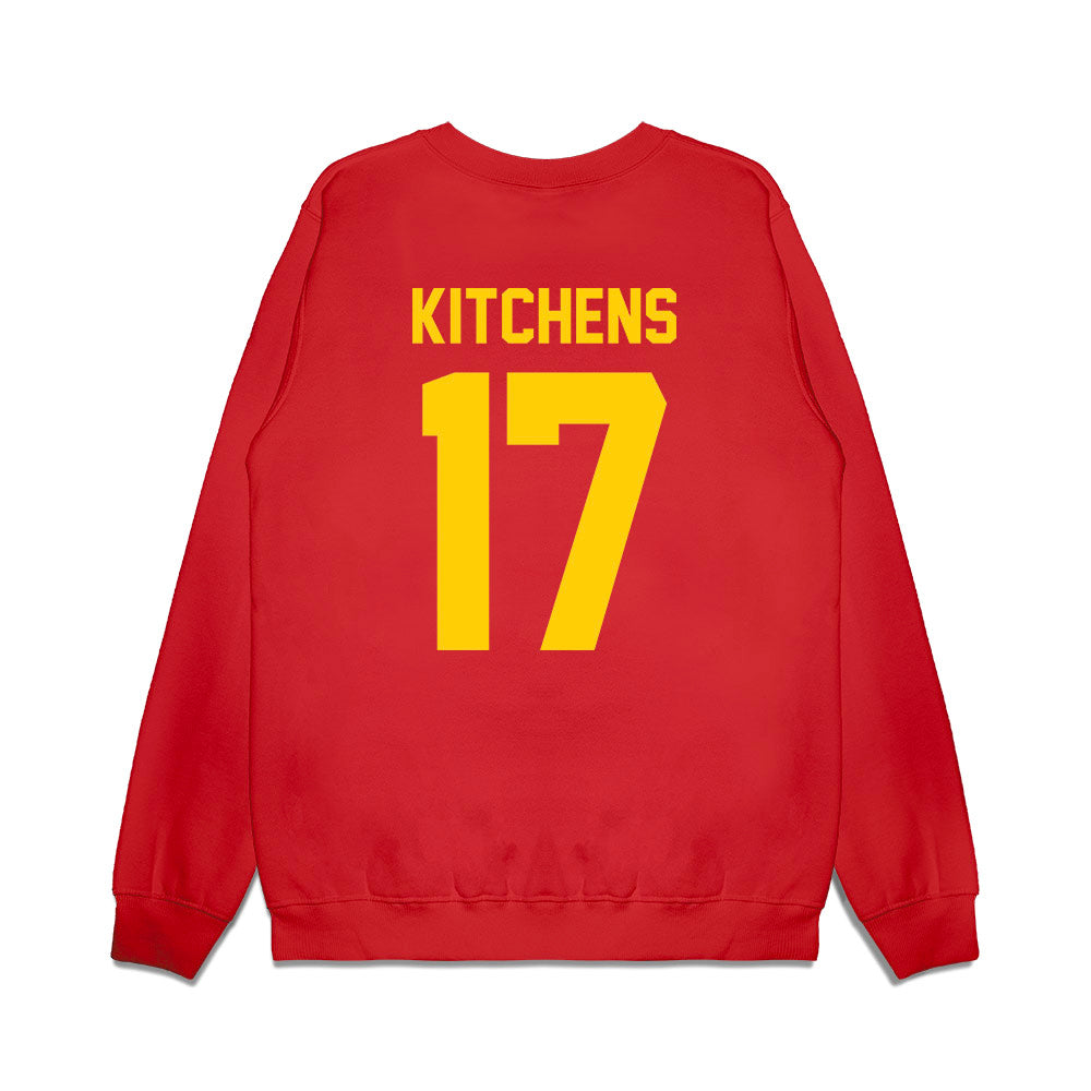 Maryland - NCAA Football : Jayden Kitchens - Vintage Helmet Premium Crewneck Sweatshirt-1