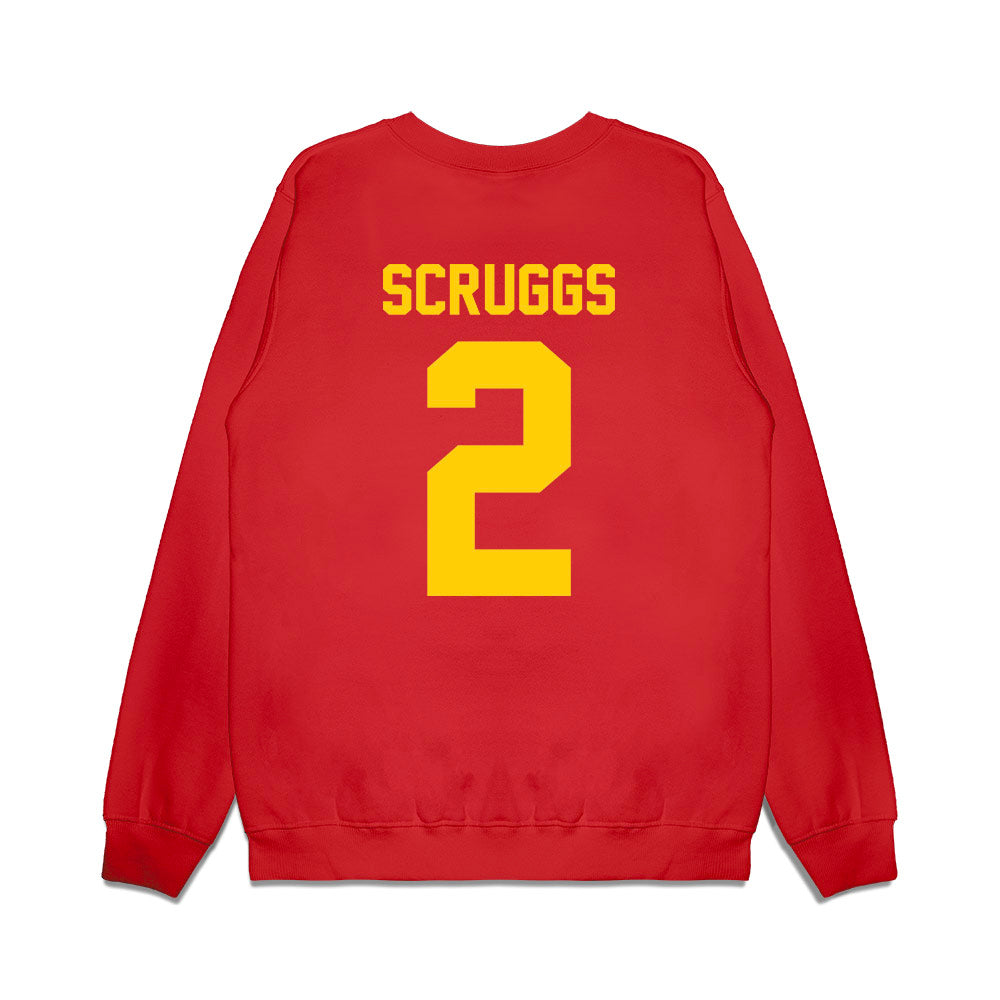 Maryland - NCAA Football : Lavain Scruggs - Vintage Helmet Premium Crewneck Sweatshirt-1