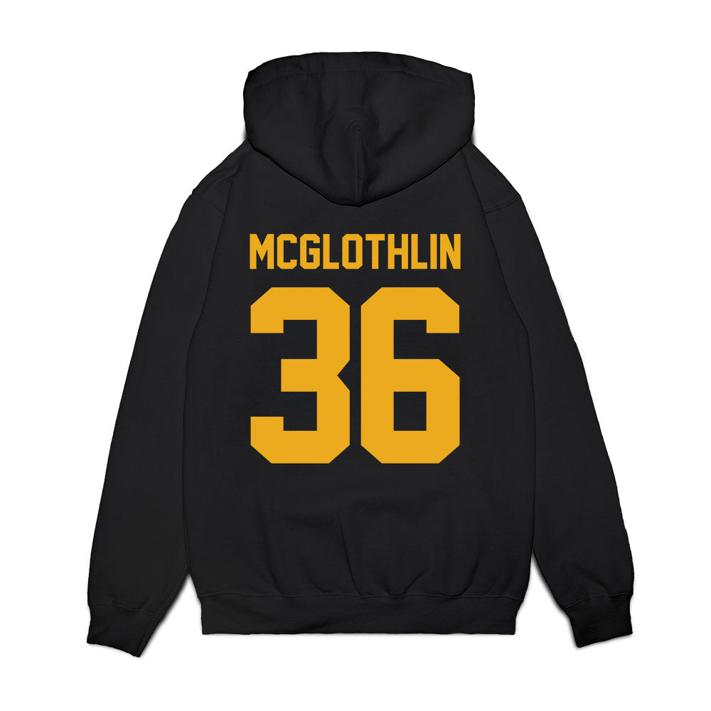 West Virginia - NCAA Football : Trey Mcglothlin - Vintage Helmet Premium Hooded Sweatshirt-1