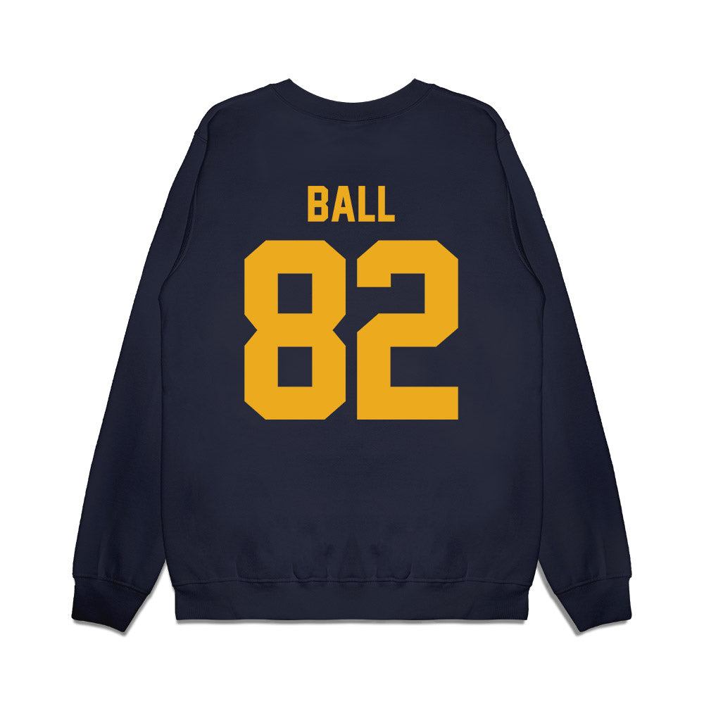 West Virginia - NCAA Football : Cam Ball - Vintage Helmet Premium Crewneck Sweatshirt-1