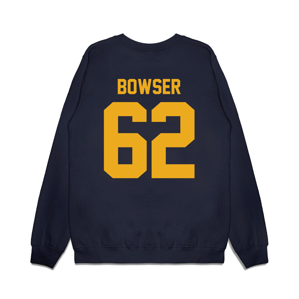 West Virginia - NCAA Football : Phillip Bowser - Vintage Helmet Premium Crewneck Sweatshirt-1