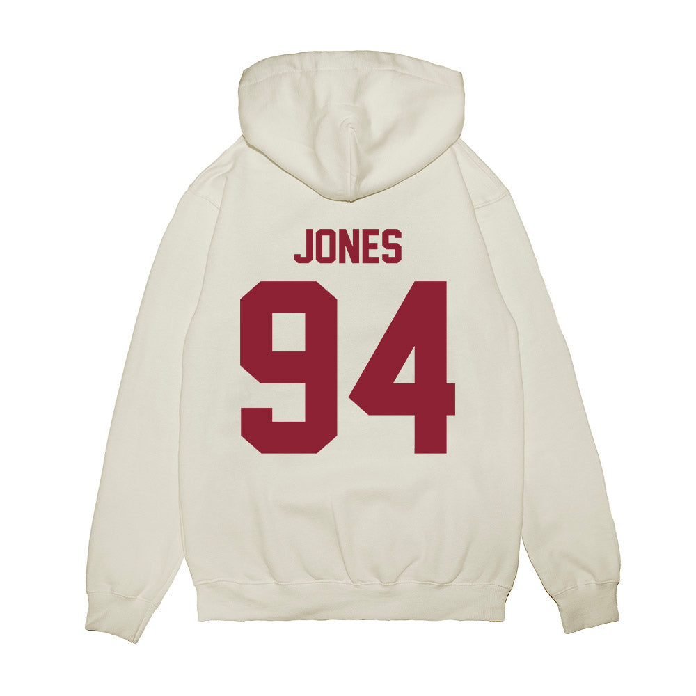 Iowa State - NCAA Football : Jake Jones - Vintage Helmet Premium Hooded Sweatshirt-1