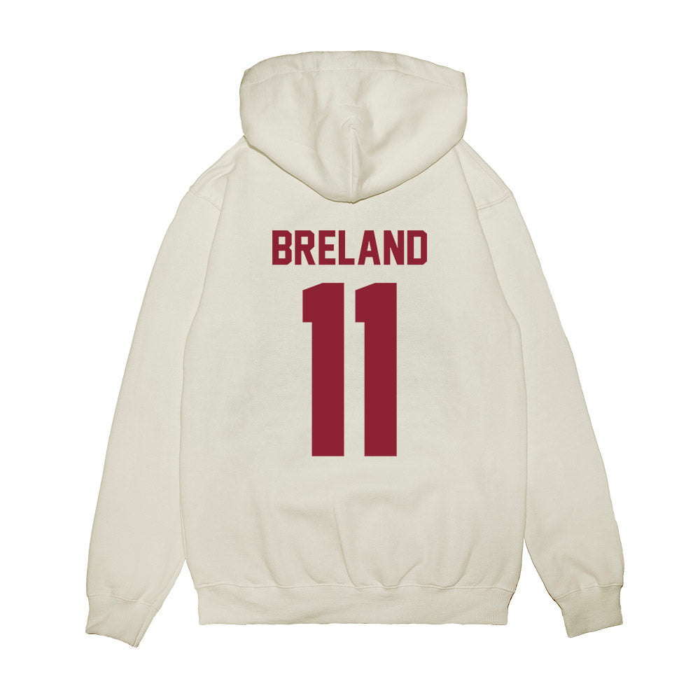 Iowa State - NCAA Football : Willie Breland - Vintage Helmet Premium Hooded Sweatshirt-1
