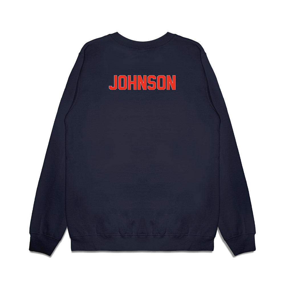 Syracuse - NCAA Football : Jujuan Johnson - Vintage Helmet Premium Crewneck Sweatshirt-1