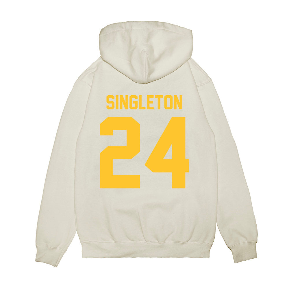 LSU - NCAA Football : Tylen Singleton - Vintage Helmet Premium Hooded Sweatshirt-1