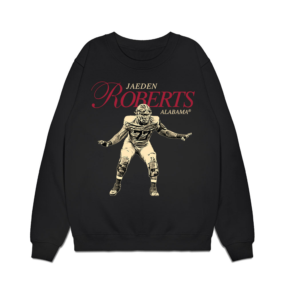Alabama - NCAA Football : Jaeden Roberts - Premium Crewneck Sweatshirt-0