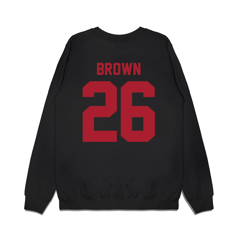 Utah - NCAA Football : Nicholas "Nick" Brown - Vintage Helmet Premium Crewneck Sweatshirt-1