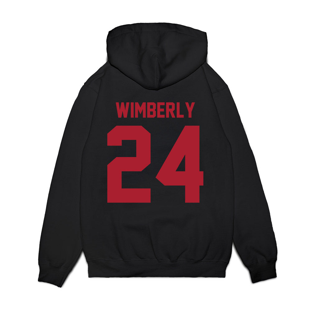Utah - NCAA Football : Marcus Wimberly - Vintage Helmet Premium Hooded Sweatshirt-1
