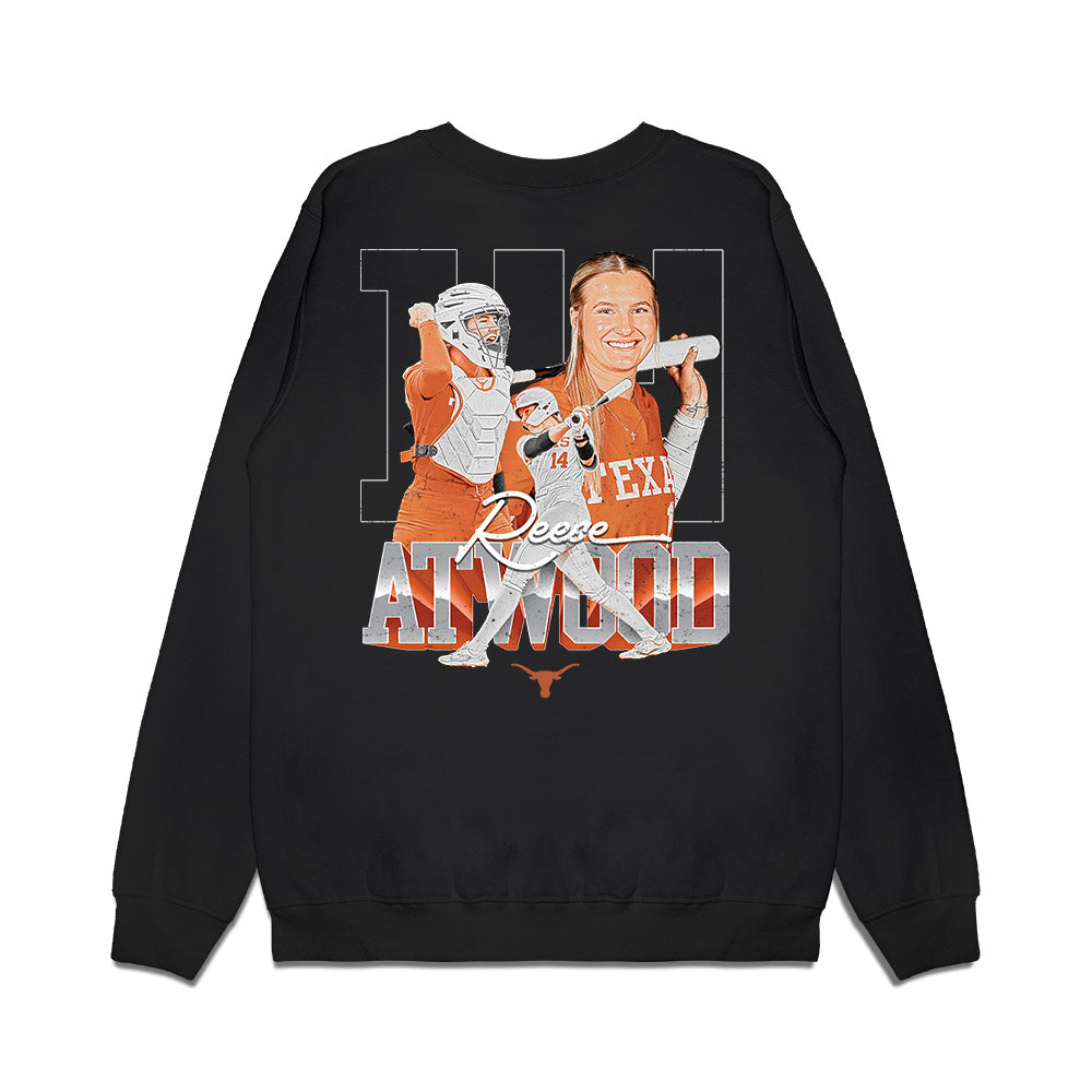 Texas - NCAA Softball : Reese Atwood - Collage Premium Crewneck Sweatshirt-1