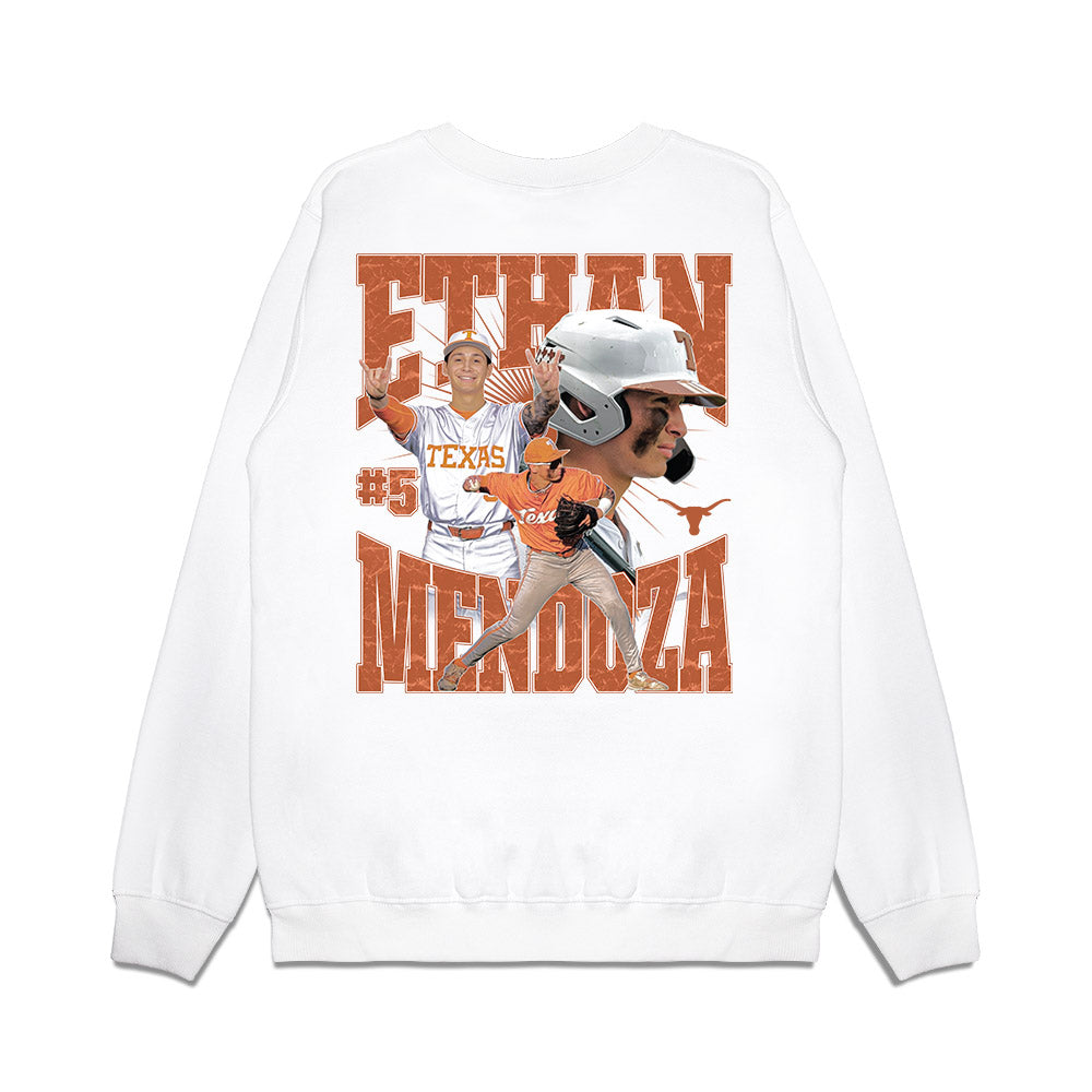 Texas - NCAA Baseball : Ethan Mendoza - Collage Premium Crewneck Sweatshirt-1