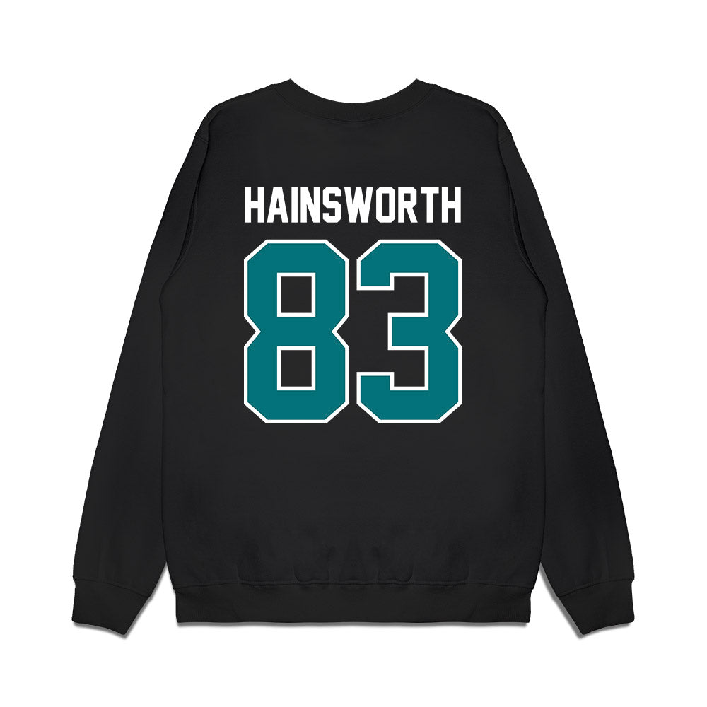Coastal Carolina - NCAA Football : Kd Hainsworth - Vintage Helmet Premium Crewneck Sweatshirt-1