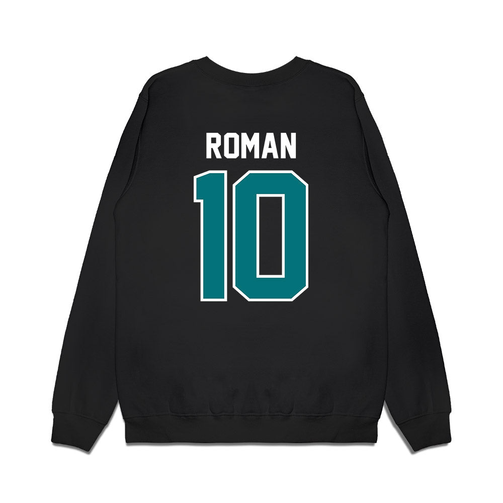 Coastal Carolina - NCAA Football : Travis Roman - Vintage Helmet Premium Crewneck Sweatshirt-1