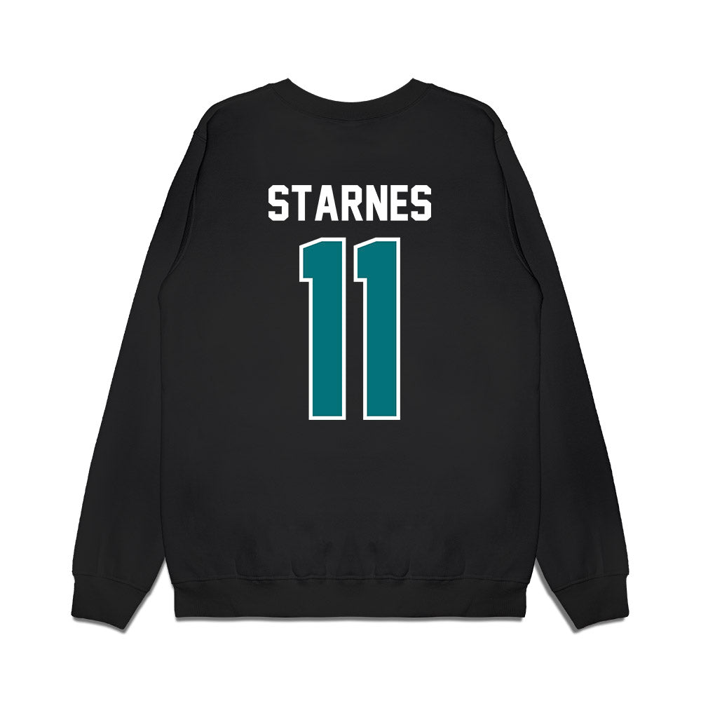 Coastal Carolina - NCAA Football : Braxton Starnes - Vintage Helmet Premium Crewneck Sweatshirt-1