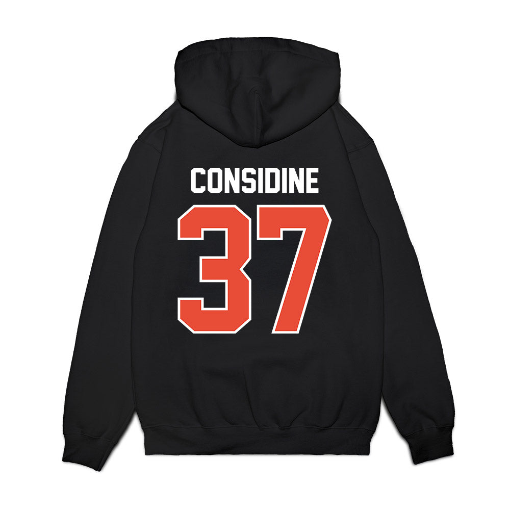 Illinois - NCAA Football : Caden Considine - Vintage Helmet Premium Hooded Sweatshirt-1