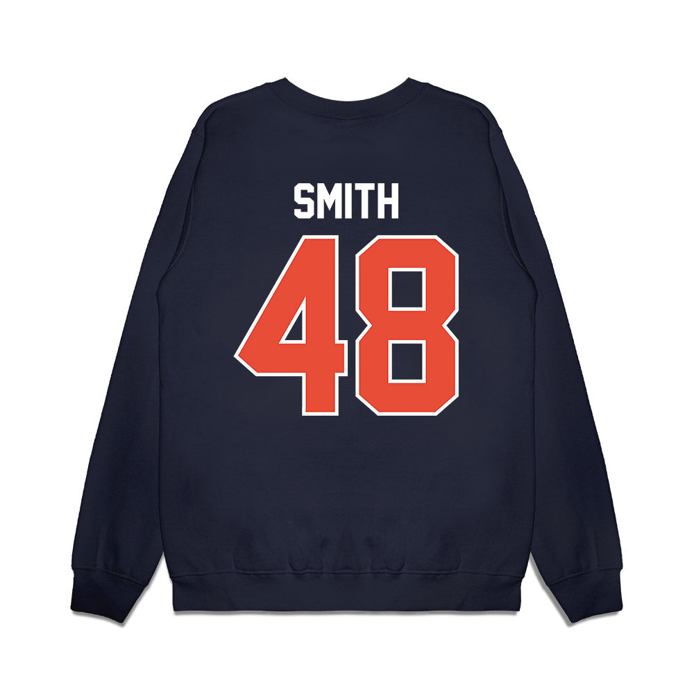 Illinois - NCAA Football : Carter Smith - Vintage Helmet Premium Crewneck Sweatshirt-1