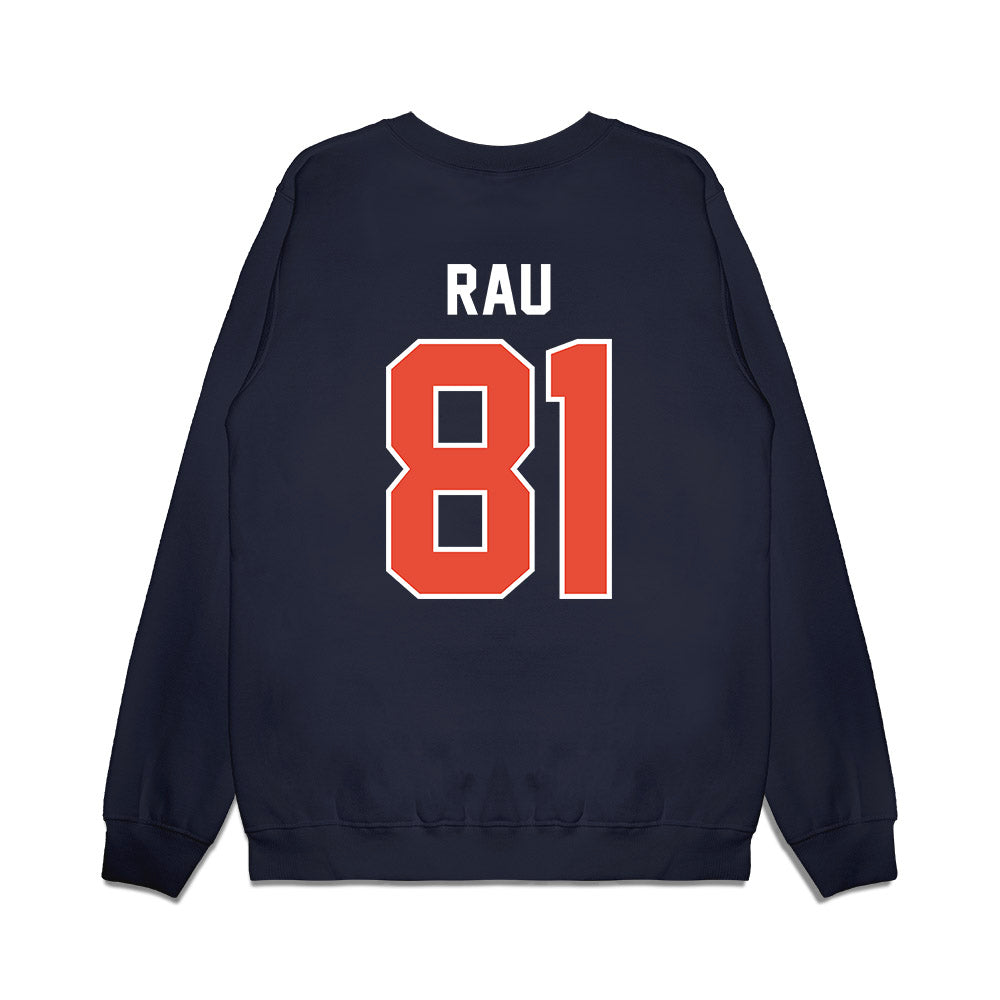 Illinois - NCAA Football : Lars Rau - Vintage Helmet Premium Crewneck Sweatshirt-1
