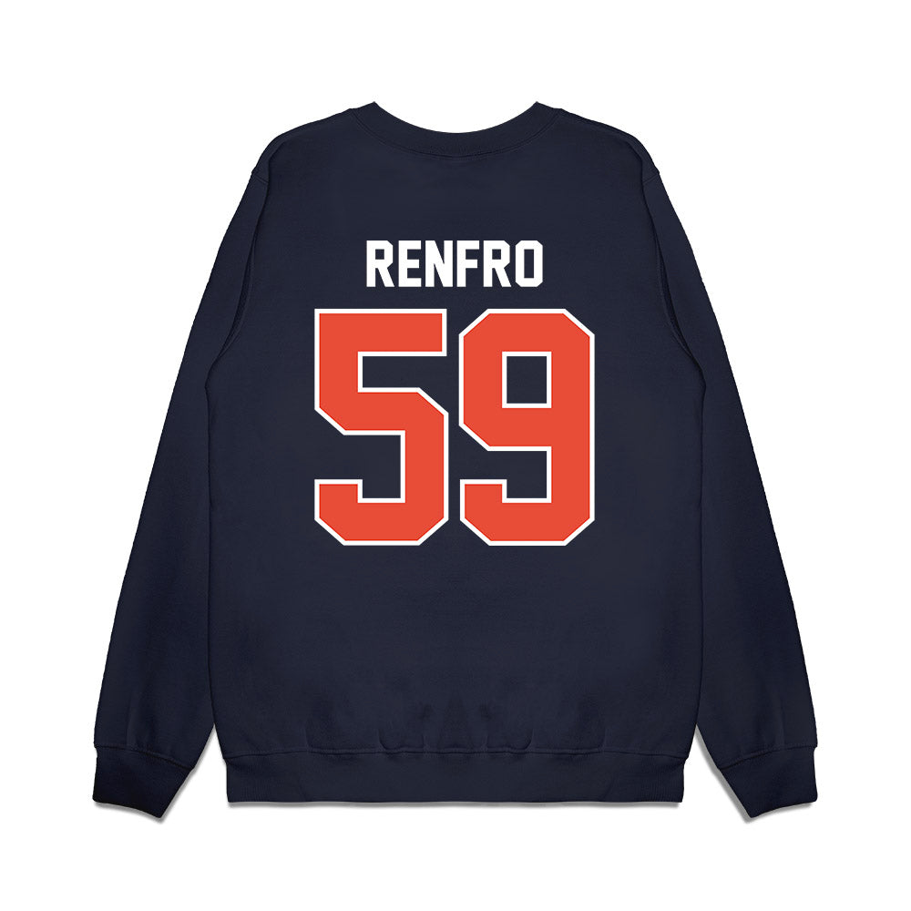 Illinois - NCAA Football : Jake Renfro - Vintage Helmet Premium Crewneck Sweatshirt-1