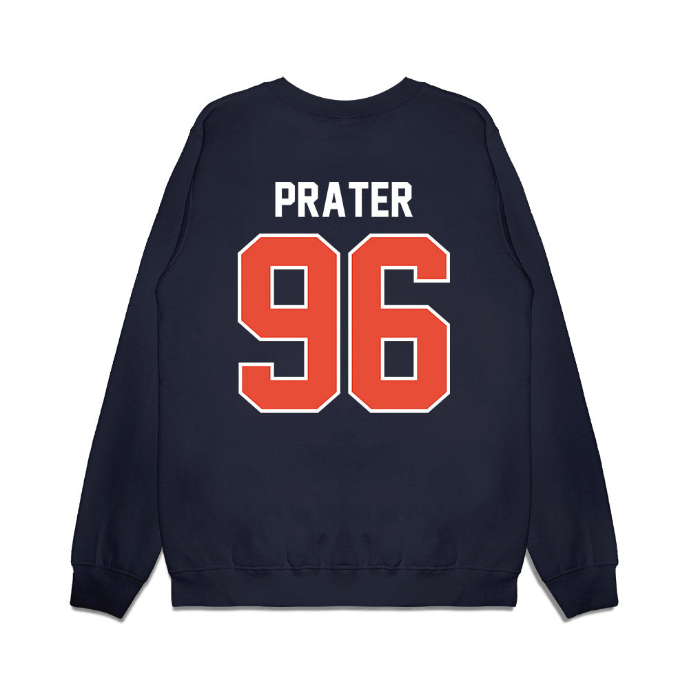 Illinois - NCAA Football : Darrell Prater - Vintage Helmet Premium Crewneck Sweatshirt-1