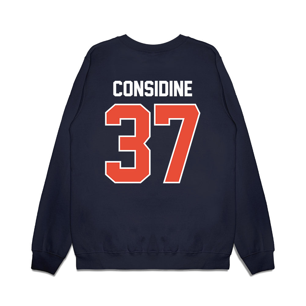 Illinois - NCAA Football : Caden Considine - Vintage Helmet Premium Crewneck Sweatshirt-1