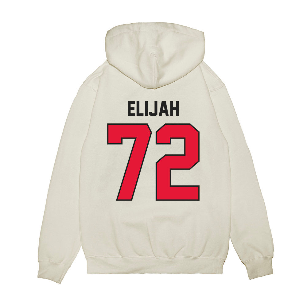 Rutgers - NCAA Football : Jayden Elijah - Vintage Helmet Premium Hooded Sweatshirt-1